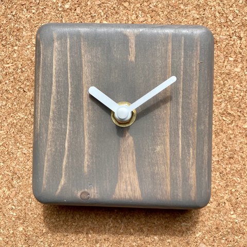 木製時計　壁掛け時計　おしゃれ　かっこいい　木製 ウッディ３（チャコールグレイ）