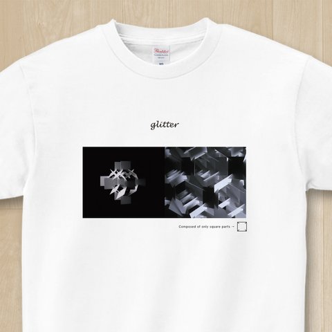 glitter_キラメキの構築【7.4oz しっかり生地 ホワイト Tシャツ メンズ レディース】