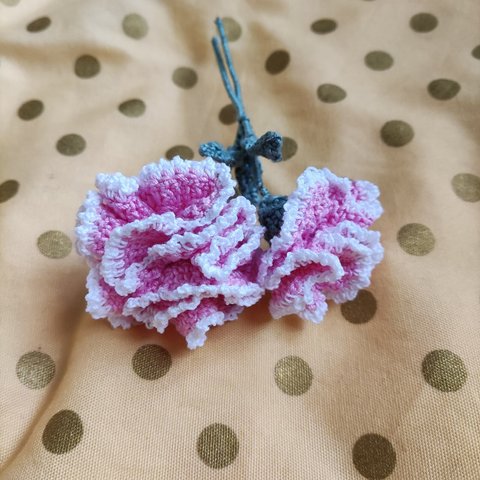 レース編み　造花　カーネーション　母の日　プレゼント　贈り物