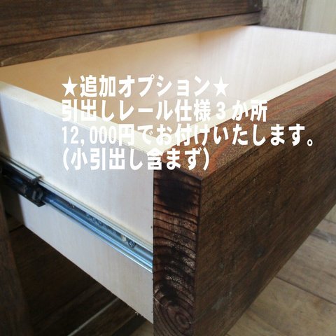 SIDE OPEN CABINET HALF  片開きキャビネットの引出しレール仕様 