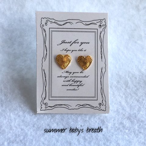 アレルギー対応✴︎再販10♡gold♡slash heart♡ピアス・イヤリング