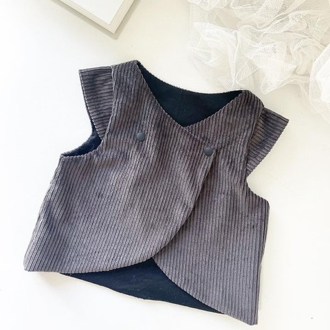 10色｜new bone-5y | tea time vest |ベビー.キッズ.ベスト.コーデュロイ.トップス.アウター