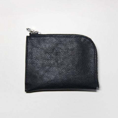 レザーL字ミニウォレット コインケース ブラック｜NLD LEATHER L ZIP MINI WALLET blk｜105