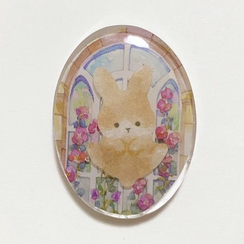 レジンアクセサリー　うさぎ　動物　レジン　［214］ヘアゴム　ポニーフック　ペンダントトップ　ブローチ　金具変更可