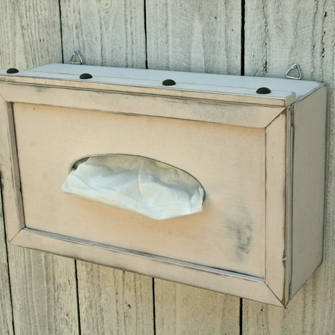 壁掛けティッシュボックス Wall tissue box White MI-MI-MOKO