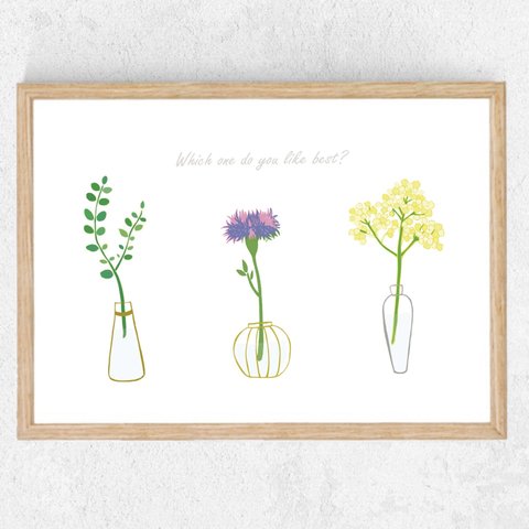 花瓶と花✴︎ インテリアポスター