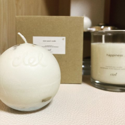 月桃キャンドル　moon peach candle 