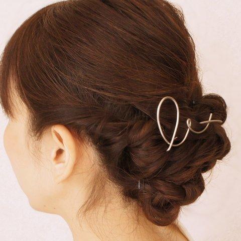 ヘアクリップ「drawing(b)」sus製