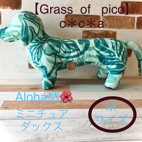 ハワイアン 犬トルソー・マネキン （🌺ハイビスカス）  【Grass  of  pico   c＊c＊a】