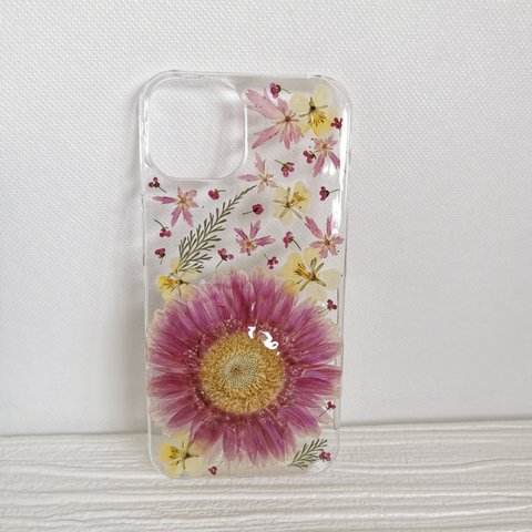 押し花iPhoneケース　スマホケース　携帯ケース