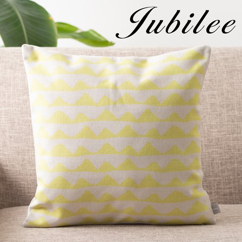 Jubilee リネンクッションカバー 北欧デザイン 45×45cm リップル jubileecushionCC106YMw