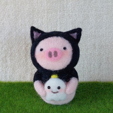 黒ねこになったぶたちゃん〜ハロウィンだもの