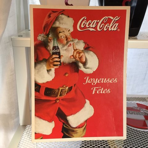 コカ・コーラ　サンタクロースのカード広告　 12psn23