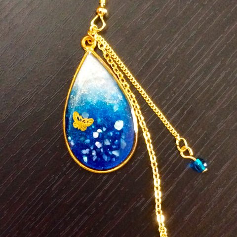 drop*ピアス/whit→blue