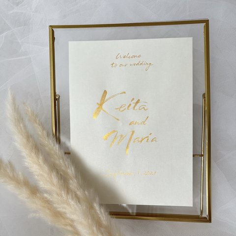 ✧₊⁎結婚式 書道のお名前ウェルカムボード♡シンプルで可愛い ✧₊⁎結婚式 書道のお名前ウェルカムボード♡シンプルで可愛い