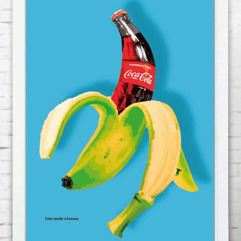 バナナシリーズ１/８　　ポスター　 A4　アートポスター  　アート（イラスト・グラフィック）seiで検索　　結婚祝い　新築祝い　547