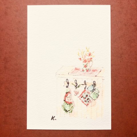 ５枚組「Sweet  Kitchen」水彩イラストポストカード
