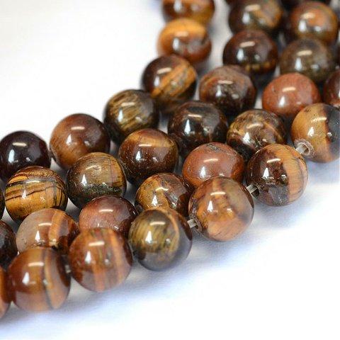 ☆Tiger eye☆タイガーアイ☆8mm粒X30!☆ 金運・仕事運・直観力を高める人気の石☆