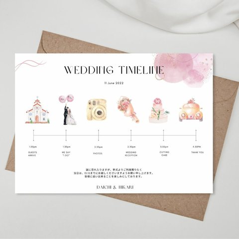 ウェディングタイムライン（wedding timeline）