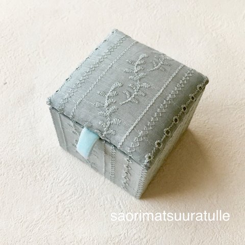 レースの宝箱(cotton mint)掌サイズ