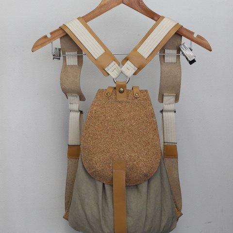 cork×leather backpack