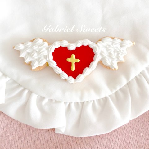 Sweet Angel〔red〕☆アイシングクッキーブローチ