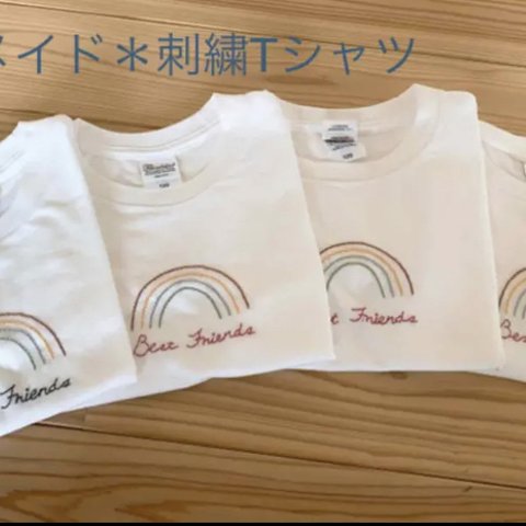 手刺繍＊名入れ＊オーダーTシャツ