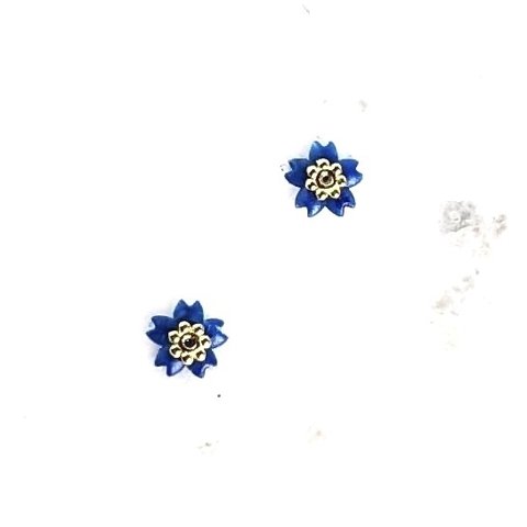 小さな青い花のピアスイヤリング【189】