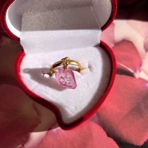 morganite petal ring gold 1