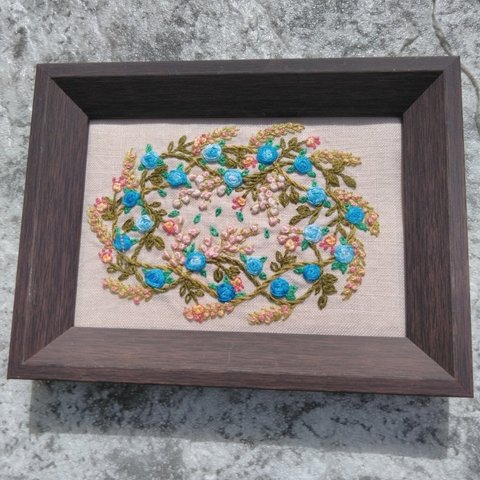 フランス刺繍　ミニ額　雑貨　小物