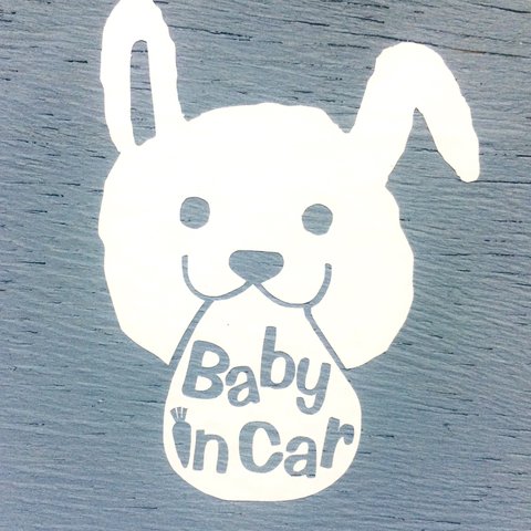 Baby in car  〜うさぎ〜