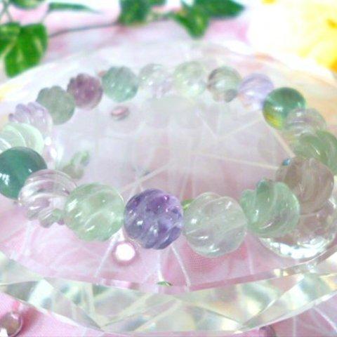 💗心のリラクゼーション🌺天才の石💗マルチカラーフローライト☆　☆１５．５ｃｍ☆