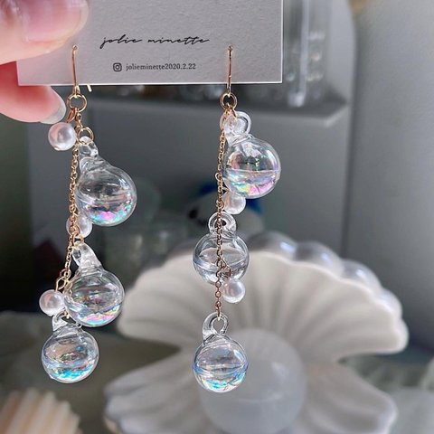 【earrings】shabon bubbles No.18