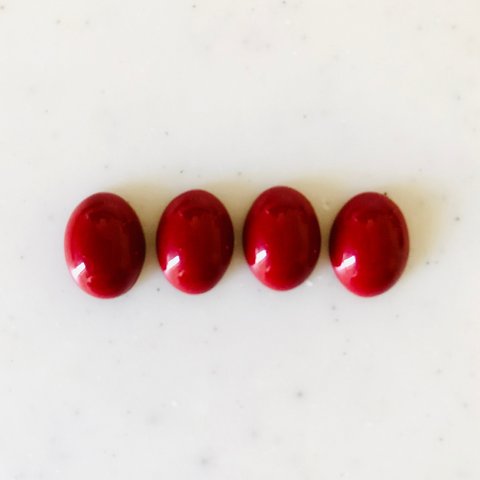 Red Oval Cabochons