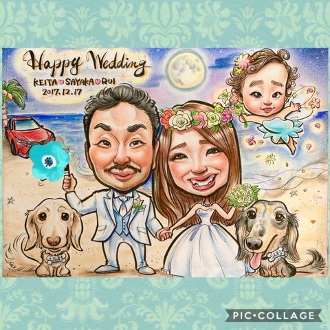 結婚式♡ウェルカムボード♡オーダーメイド☆似顔絵☆クオリティUP ver.☆