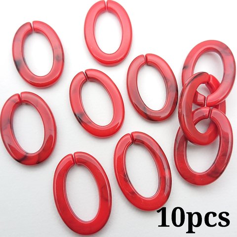 【商品入れ替え★300円→100円♪】【acrc5060sntn】【red 10個】  アクリルチェーンパーツ　 　　