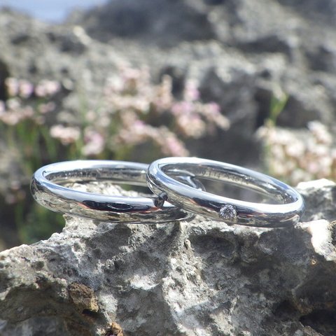 【金属アレルギー対応】サプライズよりも、二人でずっと着けられる喜び！ハフニウムの結婚指輪