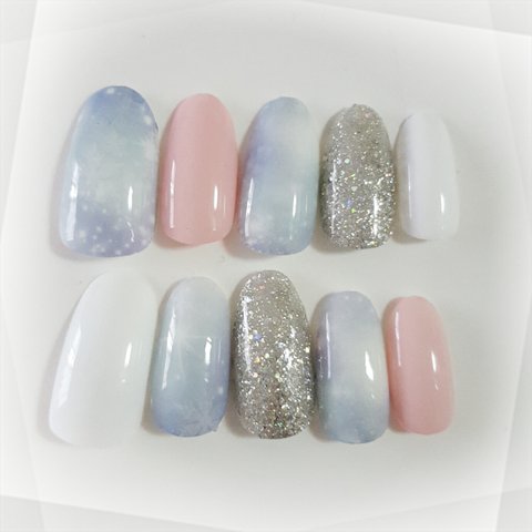 Pastel Snowネイルチップ Pink