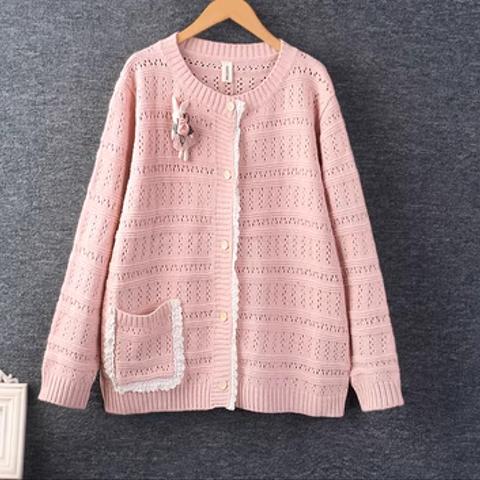 秋服新モデル 甘い 丸襟 純色 ニット カーディガン 長袖 セーター コート