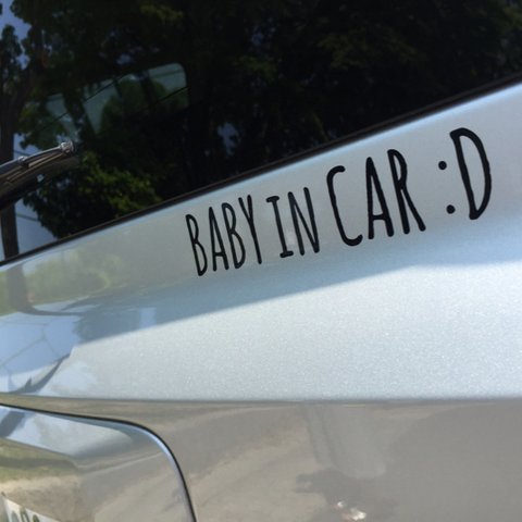 車用外側ステッカー  Baby or Kids in car