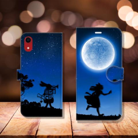 月夜のアリス２　iPhone/Android用 手帳型スマホケース　ほぼ全機種対応　帯有り/帯無し