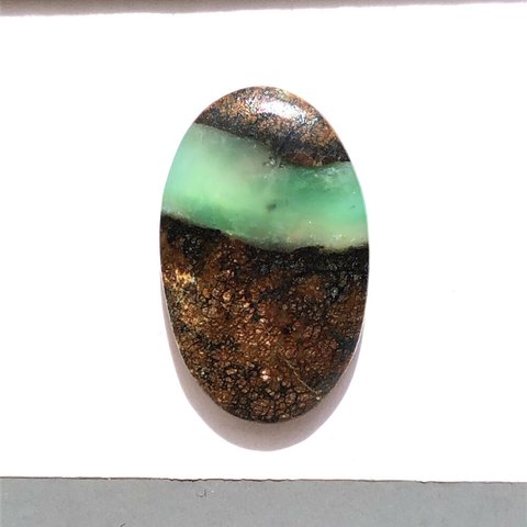 クリソプレーズ[45] 28x17mm 21Cts　ルース ／天然石 ／ カボション