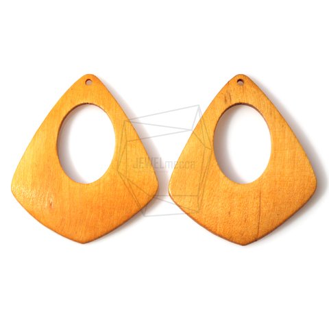 BSC-213-G【4個入り】ダイヤモンドウッドビーズ,rhombus Wooden Beads 