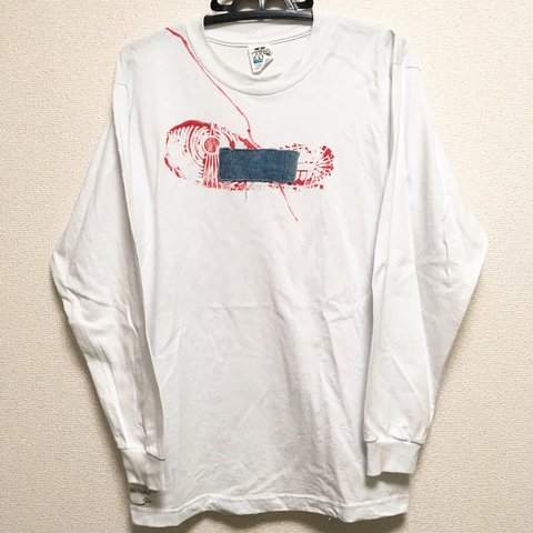 GadoGouda Original JDN1 stamping Long T-shirt WHITE