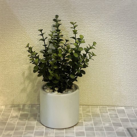 フェイクグリーン ユーカリ 全長24cm 光触媒加工付き 人工観葉植物