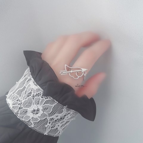 7/15新作＊ Angel arrow chain ring