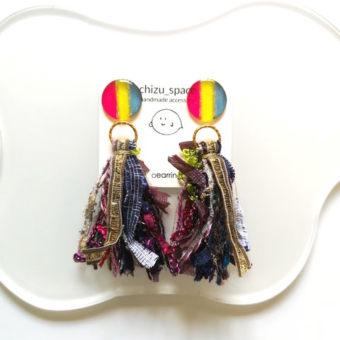 【sale】2way*アンティークなタッセルのピアス/イヤリング