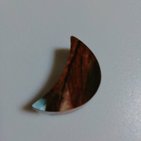 ウッドレジンアクセサリー🌿黒柿🌿エメラルドグリーン