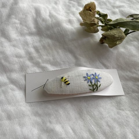 刺繍パッチンピン