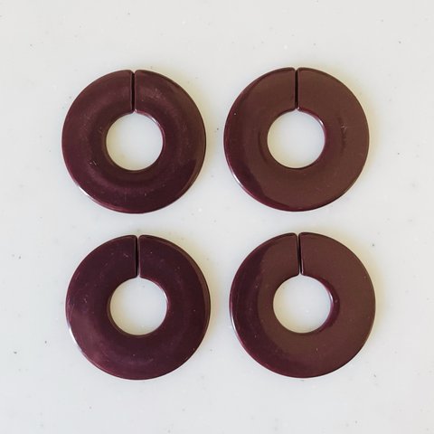 Wine Red Circle Connector Parts